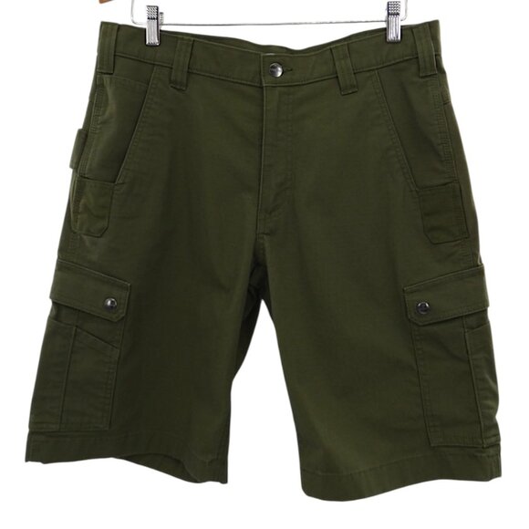 NWOT Carhartt Rugged Flex Utility Cargo Ripstop Shorts 34 Green Workwear - Picture 1 of 9
